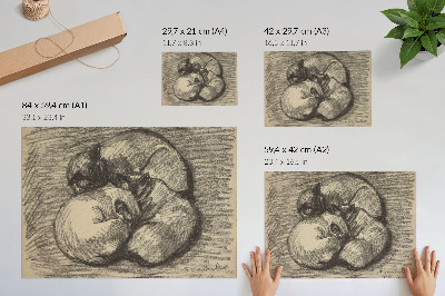 Poster dai colori saturi Gatti: Tsching, Batzar e Blanc-Blanc, stampa ad alta risoluzione di Théophile Alexandre Steinlen