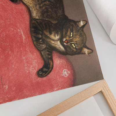 Stampa su tela moderna L'Hiver Chat sur un Coussin (1909) stampa cromolitografica di Théophile Alexandre Steinlen