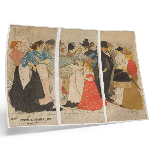 Poster Mensen op straat (1896) di Théophile Alexandre Steinlen e Charles Verneau