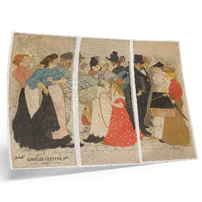 Mensen op straat (1896) di Théophile Alexandre Steinlen e Charles Verneau poster