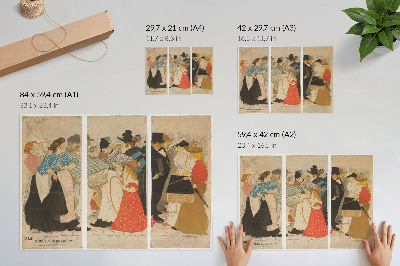Poster Mensen op straat (1896) di Théophile Alexandre Steinlen e Charles Verneau
