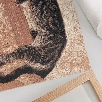Gatto su una balaustra di Théophile-Alexandre Pierre Steinlen poster dai colori saturi