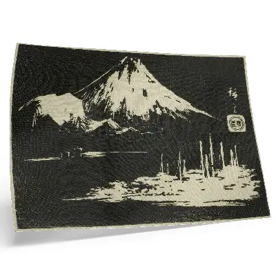 Poster murale di alta qualità riproduzione dell'opera Seikenji a Fuji, dalla serie Specchio delle vedute delle province