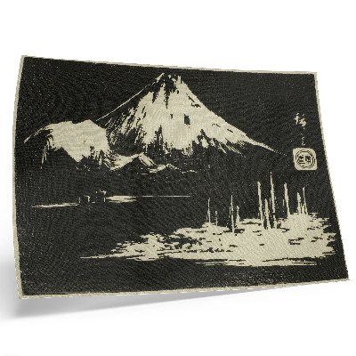 Poster murale di alta qualità Seikenji Fuji, dalla serie Specchio delle riproduzioni su pietra di vedute delle province (Kohon meihitsu ishizuri kagami)