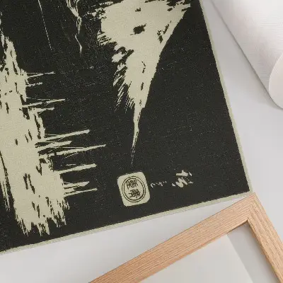 Poster murale di alta qualità riproduzione dell'opera Seikenji a Fuji, dalla serie Specchio delle vedute delle province