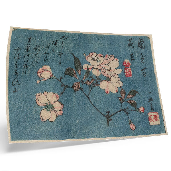 Stampa su tela moderna Stampa xilografica (nishiki-e); inchiostro e colore su carta di Utagawa Hiroshige