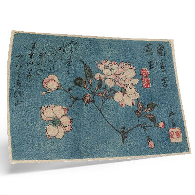 Stampa su tela moderna Stampa xilografica (nishiki-e); inchiostro e colore su carta di Utagawa Hiroshige