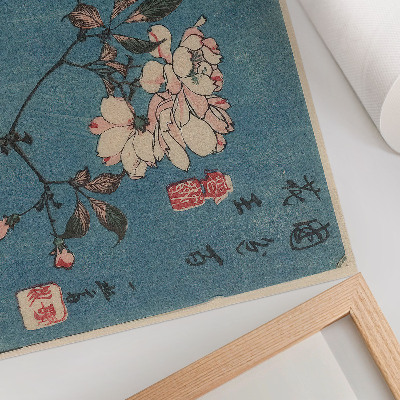 Stampa su tela moderna Stampa xilografica (nishiki-e); inchiostro e colore su carta di Utagawa Hiroshige