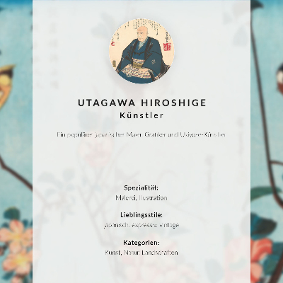 Stampa su tela moderna Stampa xilografica (nishiki-e); inchiostro e colore su carta di Utagawa Hiroshige