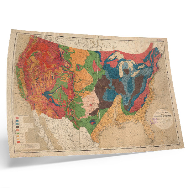 Poster Carta geologica degli Stati Uniti