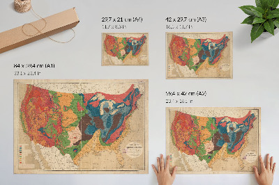 Poster Carta geologica degli Stati Uniti
