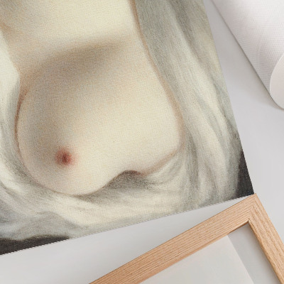 Poster dai colori saturi I seni di una donna esposti: la bellezza rivelata (1828) di Sarah Goodridge