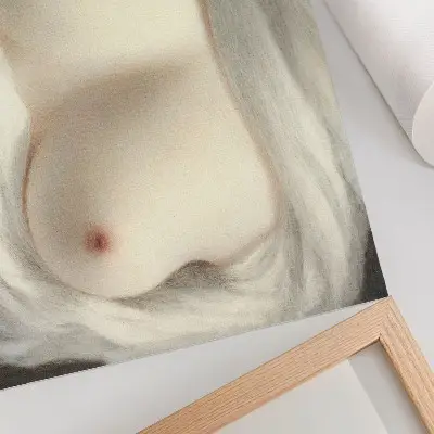 I seni di una donna esposti: la bellezza rivelata (1828) di Sarah Goodridge poster dai colori saturi