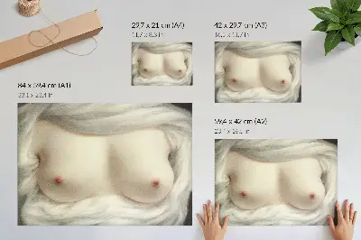 I seni di una donna esposti: la bellezza rivelata (1828) di Sarah Goodridge poster dai colori saturi