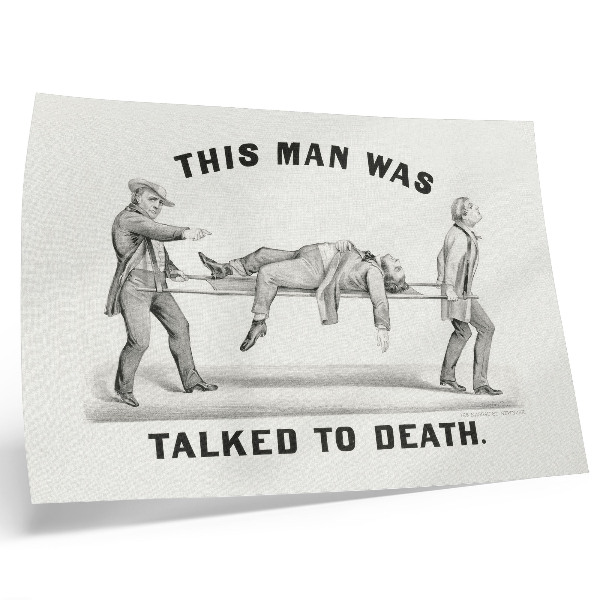 Stampa su tela moderna Quest'uomo è stato convinto a morte dalle parole (1873), illustrazione d'archivio