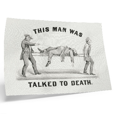 Stampa su tela moderna Quest'uomo è stato convinto a morte dalle parole (1873), illustrazione d'archivio