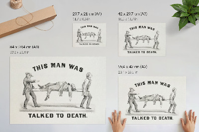 Stampa su tela moderna Quest'uomo è stato convinto a morte dalle parole (1873), illustrazione d'archivio