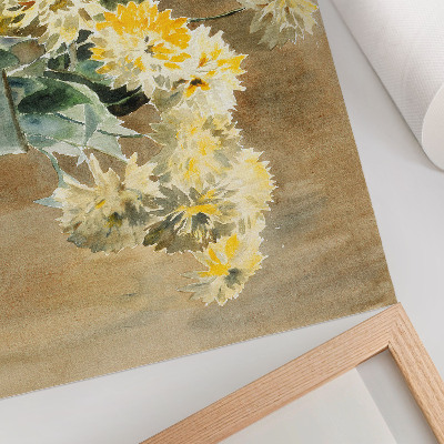 Poster dai colori saturi Vaso con fiori gialli (1915) di Hannah Borger Overbeck
