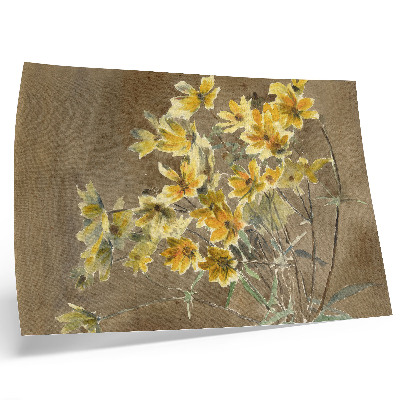 Stampa su tela moderna Fiore giallo con bordo (1915) di Hannah Borger Overbeck
