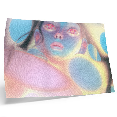 Poster Ritratto astratto con forme colorate