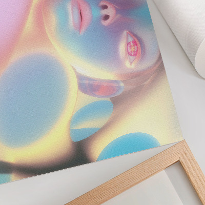 Poster Ritratto astratto con forme colorate