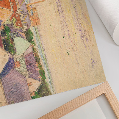 Poster Veduta della città di Egon Schiele, illustrazione