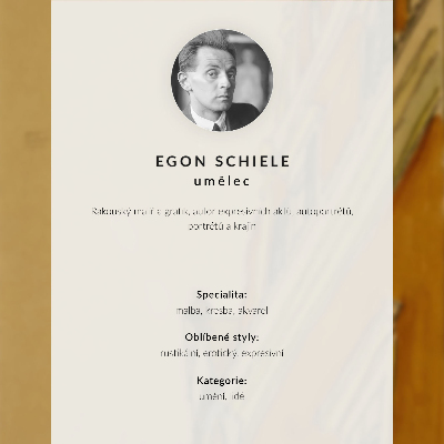 Poster Veduta della città di Egon Schiele, illustrazione