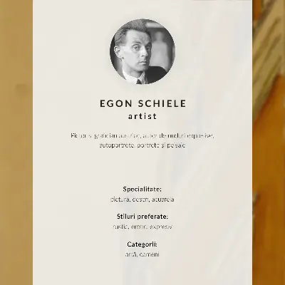 Natura morta con piatto di torta di Egon Schiele poster dai colori saturi
