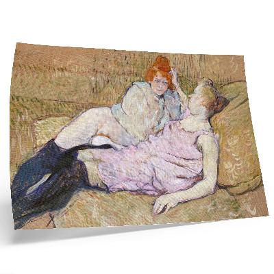 Stampa su tela moderna Divano (circa 1894–1896) – un dipinto ad alta risoluzione di Henri de Toulouse-Lautrec