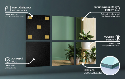 Piastrelle a specchio cuadrados autoadhesivos