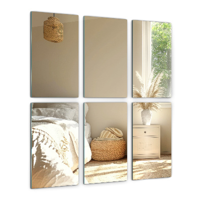 Piastrelle specchio adesive rectangulares