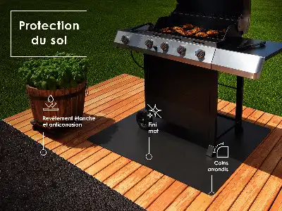 Piastra per barbecue a quarto di cerchio 100x100 cm