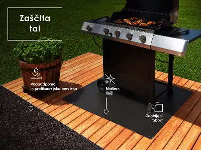 Piastra per barbecue a quarto di cerchio 100x100 cm