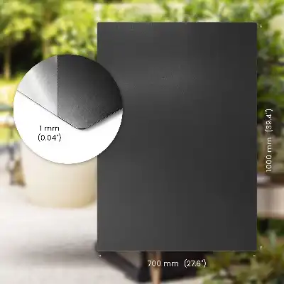 Lamiera di protezione sotto barbecue rettangolare 100x70 cm
