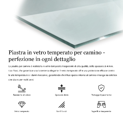 Tappeto per caminetto trasparente