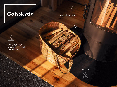 Lastra per caminetto Nera in lamiera a quarto di cerchio