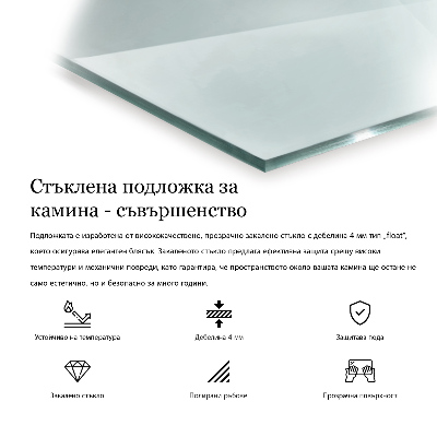 Vetro sotto il camino esagonale trasparente