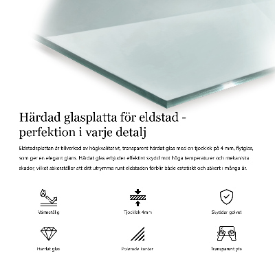 Vetro sotto il camino esagonale trasparente