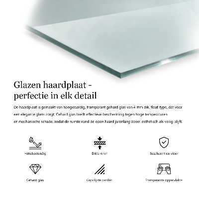 Vetro sotto il camino esagonale trasparente