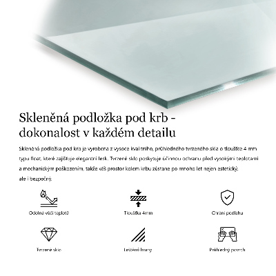 Vetro sotto il camino esagonale trasparente