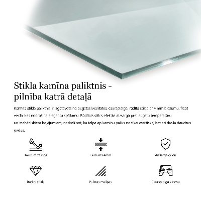 Vetro sotto il camino esagonale trasparente