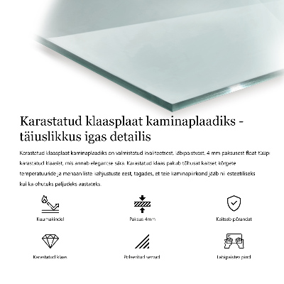 Vetro sotto il camino esagonale trasparente