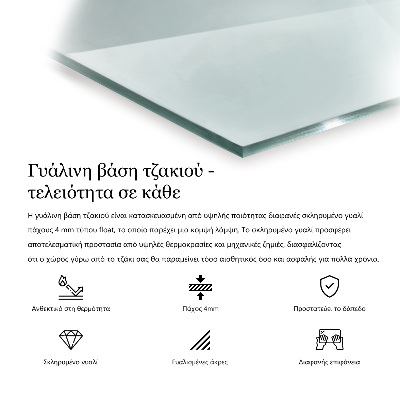 Vetro sotto il camino esagonale trasparente