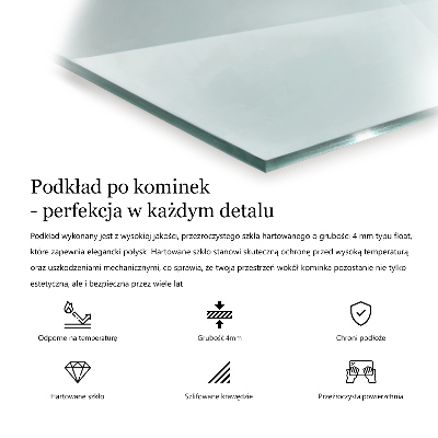 Vetro sotto il camino esagonale trasparente