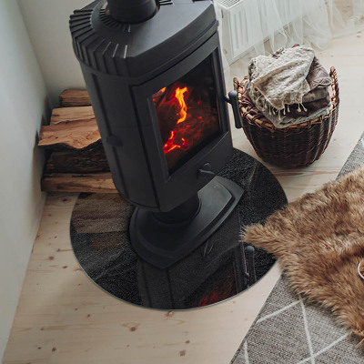 Lastra in vetro per caminetto rotondo Texture di pietra naturale