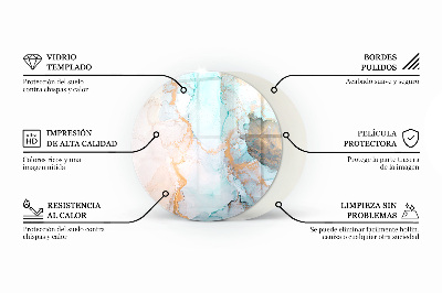 Lastra in vetro per caminetto rotondo Geometria tridimensionale