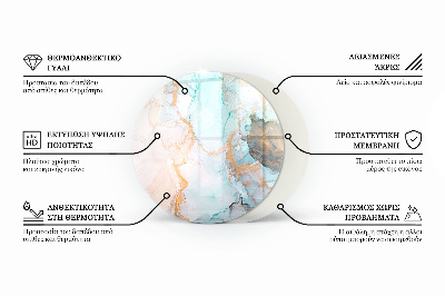 Lastra in vetro per caminetto rotondo Geometria tridimensionale