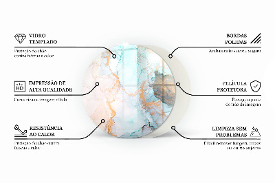 Lastra in vetro per caminetto rotondo Geometria tridimensionale