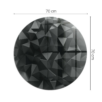 Lastra in vetro per caminetto rotondo Geometria tridimensionale