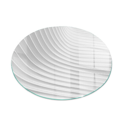 Vetro sotto stufa rotondo Onde di linee delicate
